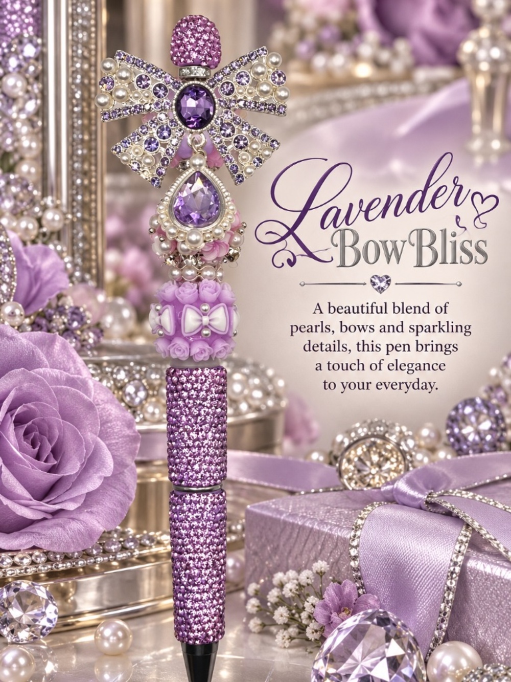 Lavender Bow Bliss Pen